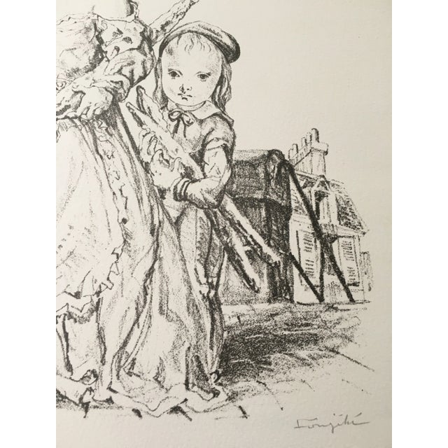 1970s Tsuguharu Fougita Signed Lithograph For Sale - Image 5 of 6
