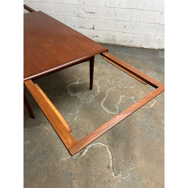 1950s Danish Extendable Teak Dining Table by Johannes Andersen for Uldum Mobelfabrik, 1960 For Sale - Image 5 of 11