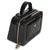 Contemporary Black Quilted Patent Top Handle Vanity With Chain For Sale - Image 3 of 9