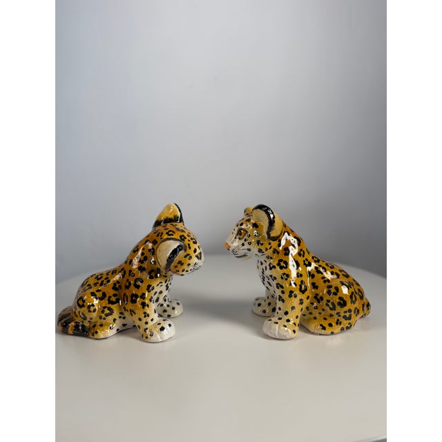 Italian Ceramic Leopard Family Figures, 1960s, Set of 3 For Sale - Image 16 of 18