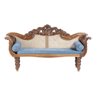 Romantic Sofa in Rosewood, 19th Century For Sale