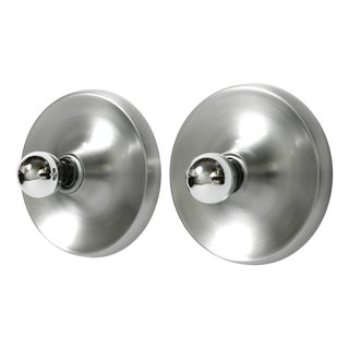 Vintage Space Age Pop Art Aluminum Wall Lamps, 1960s, Set of 2 For Sale