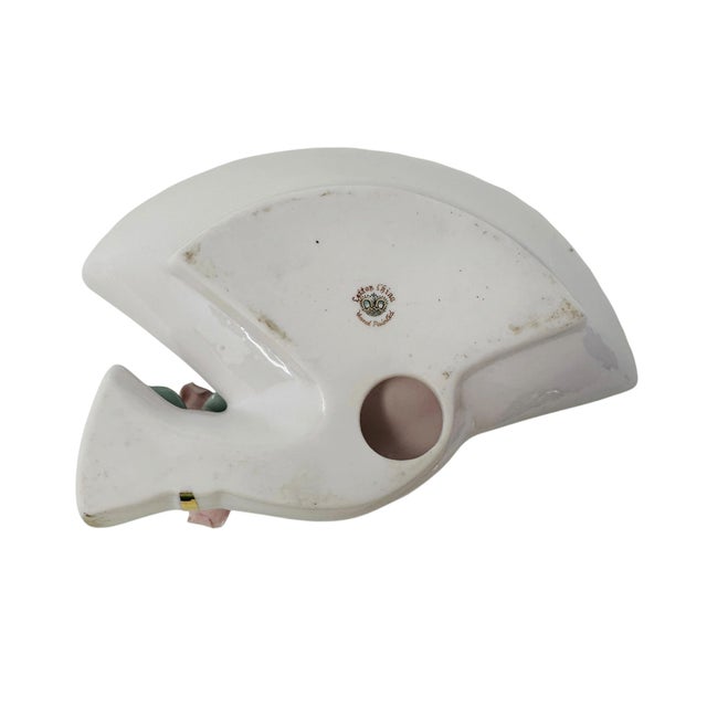 Museum-Quality 1950s Lefton China "Lady's Hand" Set - Large Fan Dish & Bud Vase For Sale - Image 14 of 14