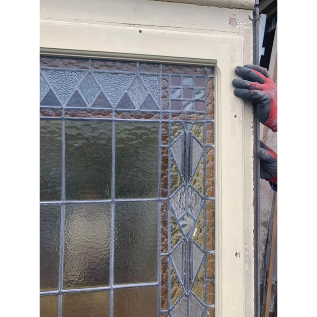 Art Deco Stained Glass Panel For Sale - Image 14 of 18