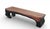 Contemporary 70" Long Hand Carved Modern Sculptural Bench in Ebony & Brown For Sale - Image 3 of 7