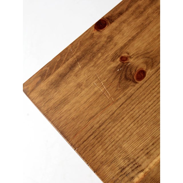 Early 20th Century Antique Singer Iron Base Table With Wood Top For Sale - Image 5 of 15