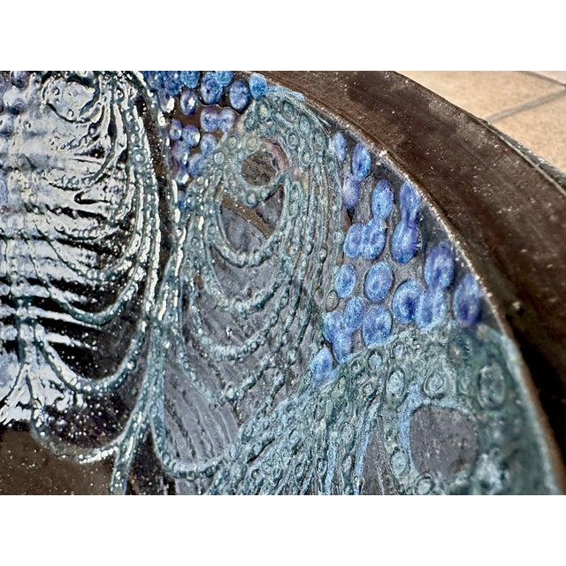 Large Studio Ceramic Art Bowls with Modernist Decor, Germany, 1960s, Set of 2 For Sale - Image 13 of 17