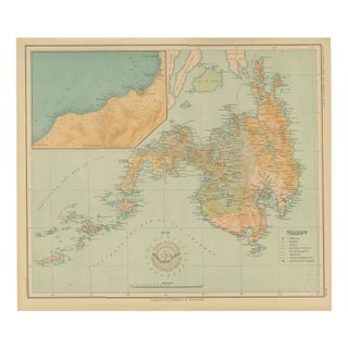 Map of the Island of Mindanao and the Sulu Archipelago, 1899 For Sale