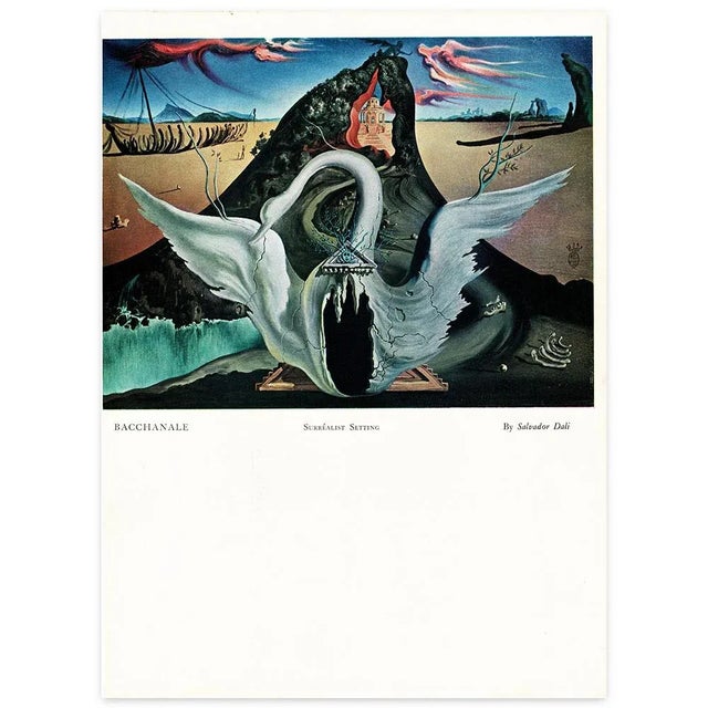 Illustration 1939 After Salvador Dalí Original Two-Sided Vintage Full-Color Print For Sale - Image 3 of 8