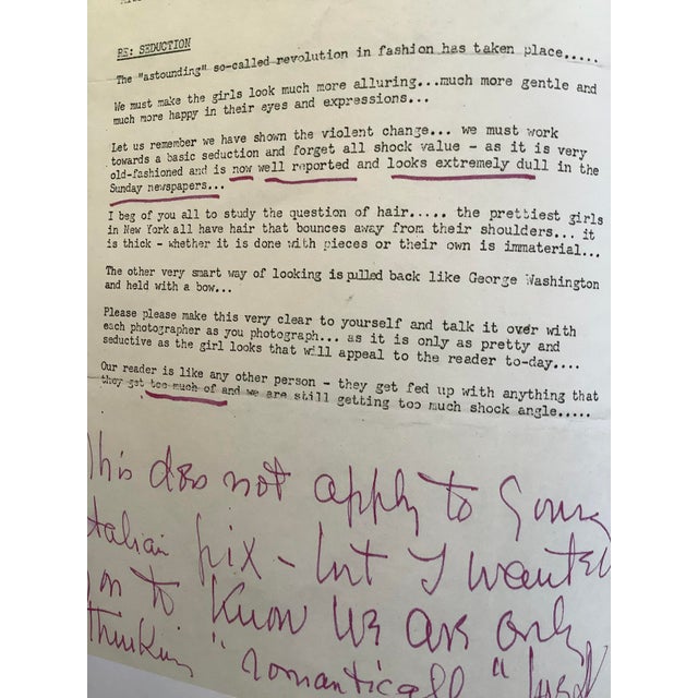 Diana Vreeland Memos: The Vogue Years Hardcover by Vreeland Alexander Fashion For Sale - Image 4 of 13