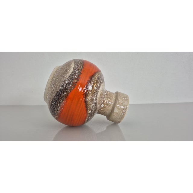 Glazed Orange 7608-20 Ceramic Vase from Carstens Tönnieshof, Germany, 1970s For Sale - Image 6 of 15