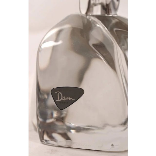 Tan Art Glass Lamp by Daum For Sale - Image 8 of 9