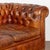 Pair of French Brown Leather Chesterfield Two Seat Loveseat Sofas For Sale - Image 11 of 16