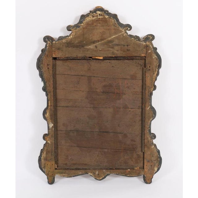 Glass Antique French Giltwood Overmantel Rococo Mirror, 1700s For Sale - Image 7 of 8