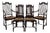 Early 20th Century Antique English Oak Dining Chairs, Set of 6 For Sale