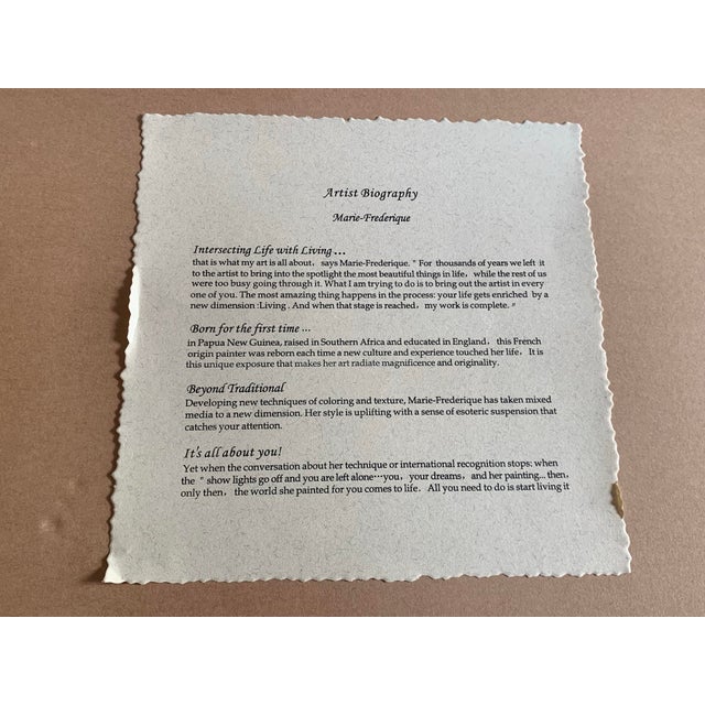 Contemporary Marie - Frederique Framed Mixed Media Collage in Original Frame For Sale - Image 3 of 10