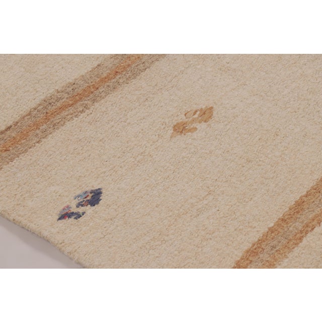 Vintage Anatolian Runner With Minimalist Beige-Brown Striped Field - Rug & Kilim For Sale In New York - Image 6 of 10