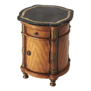 Montero Fossil Stone Drum Table, Multi-Color For Sale