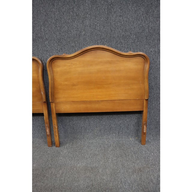 French Style Scalloped Fruitwood Twin Size Headboards a Pair Chairish
