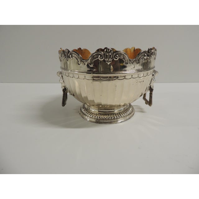 Vintage English Georgian Style Silver-Plated Footed Bowl For Sale - Image 4 of 6