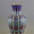 1950s Famille Rose Scalloped Porcelain Vase, Gilded Multi-Color Floral Lobed Vase For Sale - Image 5 of 5
