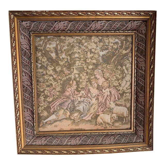 19th Century Antique French Framed Tapestry Chairish