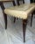 American 1930s Vintage Early American High-Back Mahogany Chairs With Star Nail Heads- a Pair For Sale - Image 3 of 9