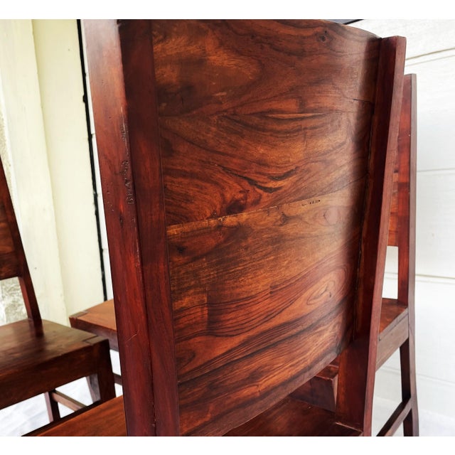 Modernist Table and Chairs in Rosewood, 1970s, Set of 5 For Sale - Image 10 of 18
