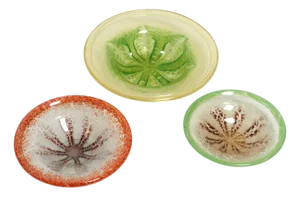 Large Glass Bowls by Karl Wiedmann for WMF Ikora, 1930s, Set of 3