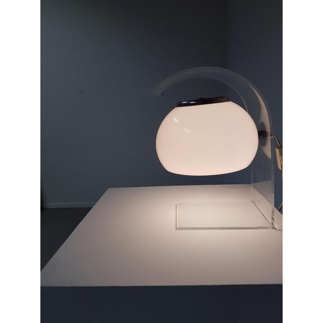 Acrylic and Glass Table Lamp, 1980s For Sale - Image 5 of 16