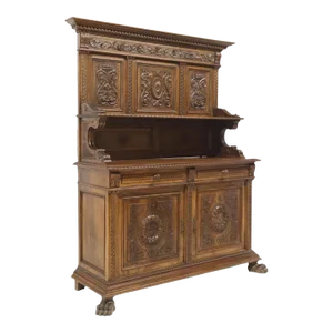 Early 1900's Antique Italian Renaissance Revival, Carved Walnut Sideboard!!