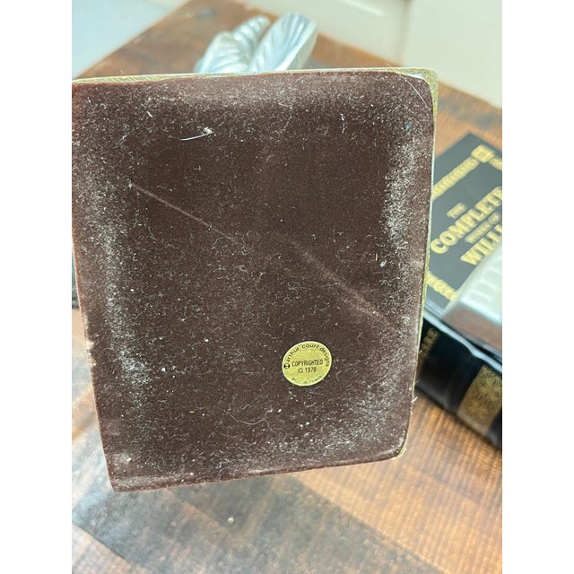 Arthur Court MCM Antelope Gazelle Bookends Silver Weighted Metal Amber Eyes For Sale - Image 11 of 11