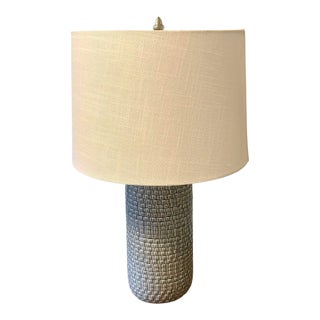 Liam Embossed Ceramic Table Lamp For Sale