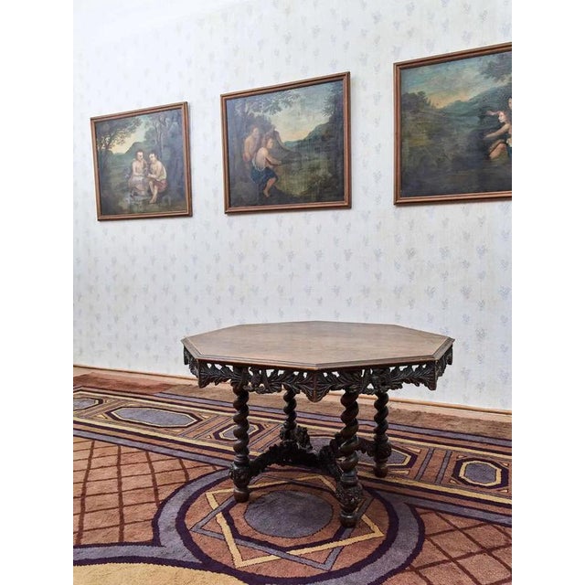 Neo-Renaissance Dining Table with Eagles For Sale - Image 3 of 10
