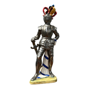 Medieval Knight in Shining Armor Porcelain Statue