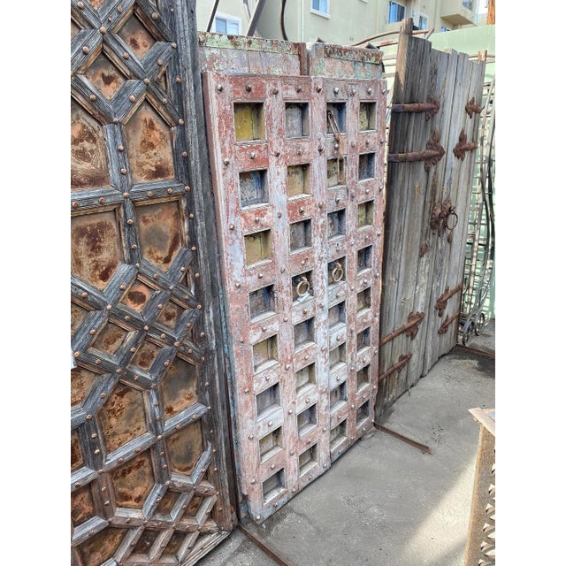 Antique Indian Wood Door For Sale - Image 4 of 6