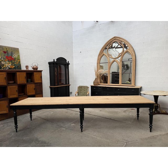 Large Communal Table in Wood For Sale - Image 14 of 15