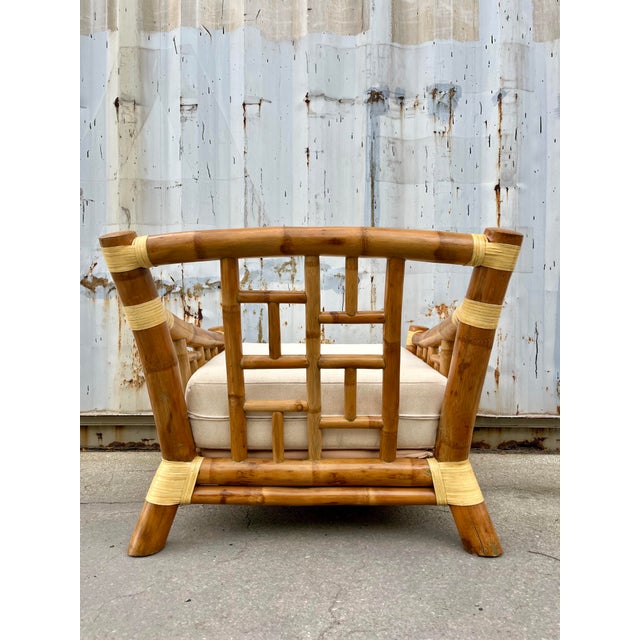 1980s Coastal Style Elephant Bamboo Lounge Chair in the Antonio Budji Layug Manner. C 1980s For Sale - Image 5 of 12