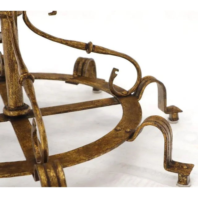 Large Italian Wrought Iron Gold Gilt Planter For Sale - Image 12 of 13
