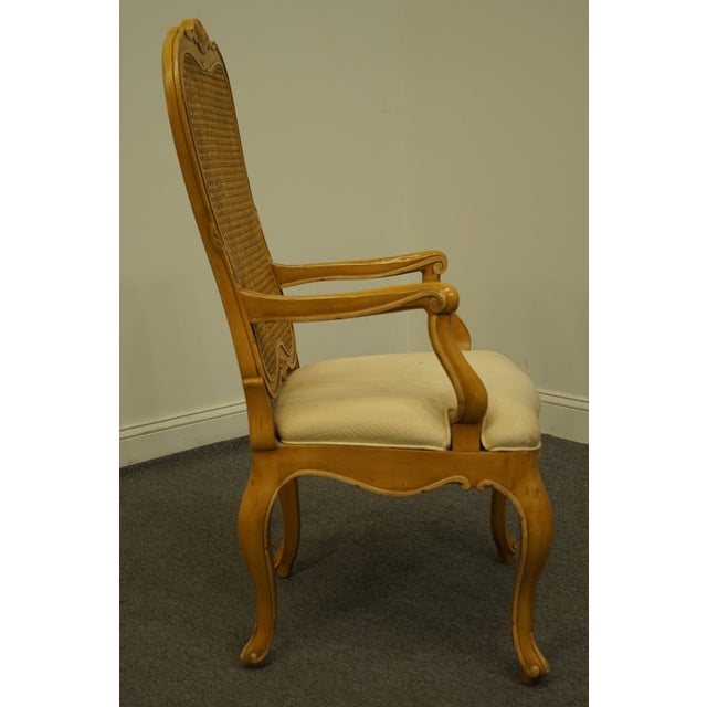 Henredon Furniture Louis XVI French Provincial Cane Back Dining Arm