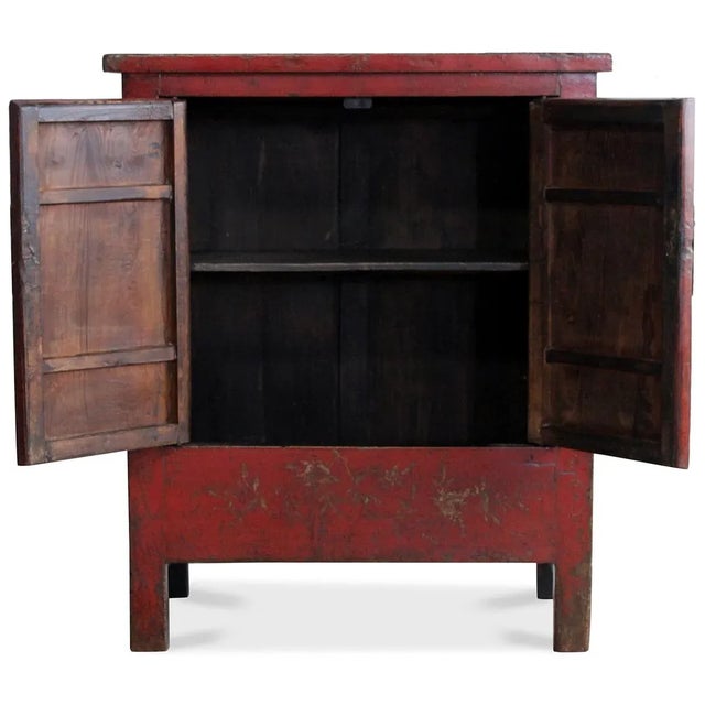 Mid Size Shanxi Red and Gold Cabinet , 1890s For Sale - Image 6 of 10