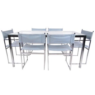 Mid-Century Modern Milo Baughman Style Dining Room Set For Sale