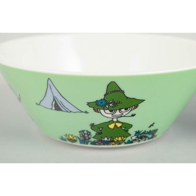 Porcelain Bowls with Moomin Motifs, Set of 2 For Sale - Image 3 of 6