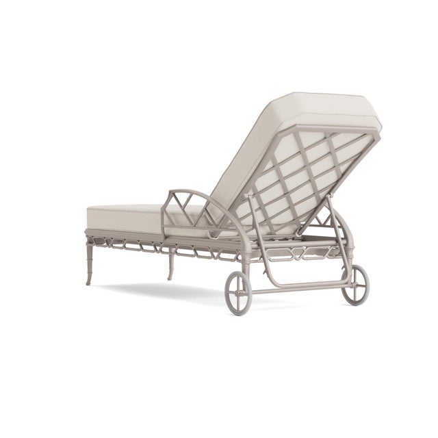 Not Yet Made - Made To Order Brown Jordan Calcutta Adjustable Chaise Lounge, Dove frame with Fusion Natural fabric For Sale - Image 5 of 11