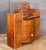 A fine English upright cocktail dry bar cabinet or drinks cupboard - from the Art Deco Period - featuring a handsome burr...