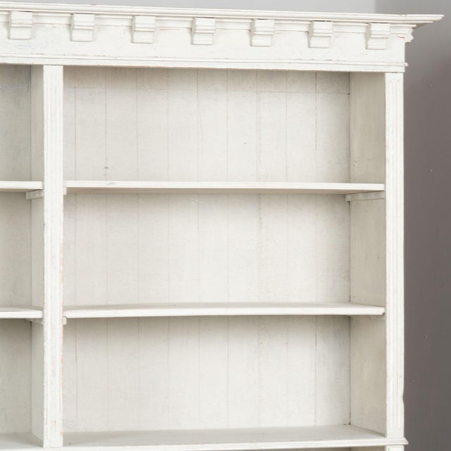 White 19th Century Large White Danish Bookcase Display Cabinet For Sale - Image 8 of 18
