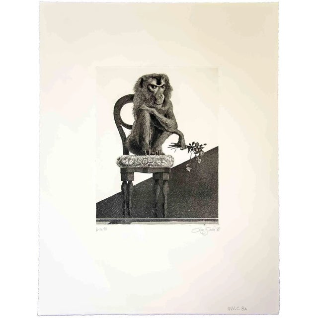 The Monkey is an original Contemporary artwork realized in1972 by the italian artist Leo Guida. Original Etching on...