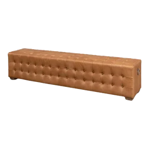 Tufted Leather Upholstered Bench