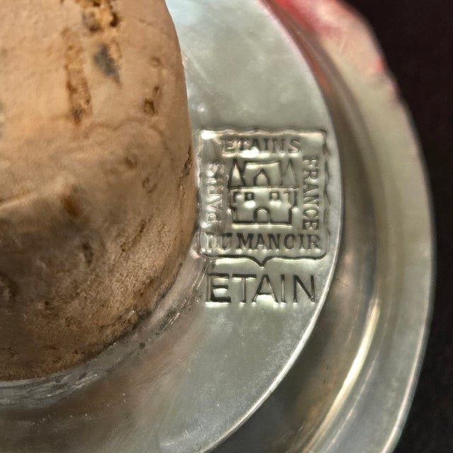 French Provincial Early 20th Century Saint Louis Ruby Red Crystal Hunting Scene Flask — Stag & Geese Engraving 6.5" For Sale - Image 3 of 14