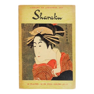 Vintage Book of Woodblock Plates of Toshusai Sharaku For Sale